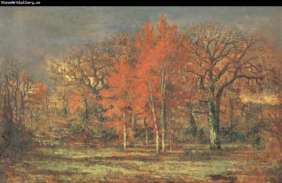 Charles leroux Edge of the Woods,Cherry Tress in Autumn